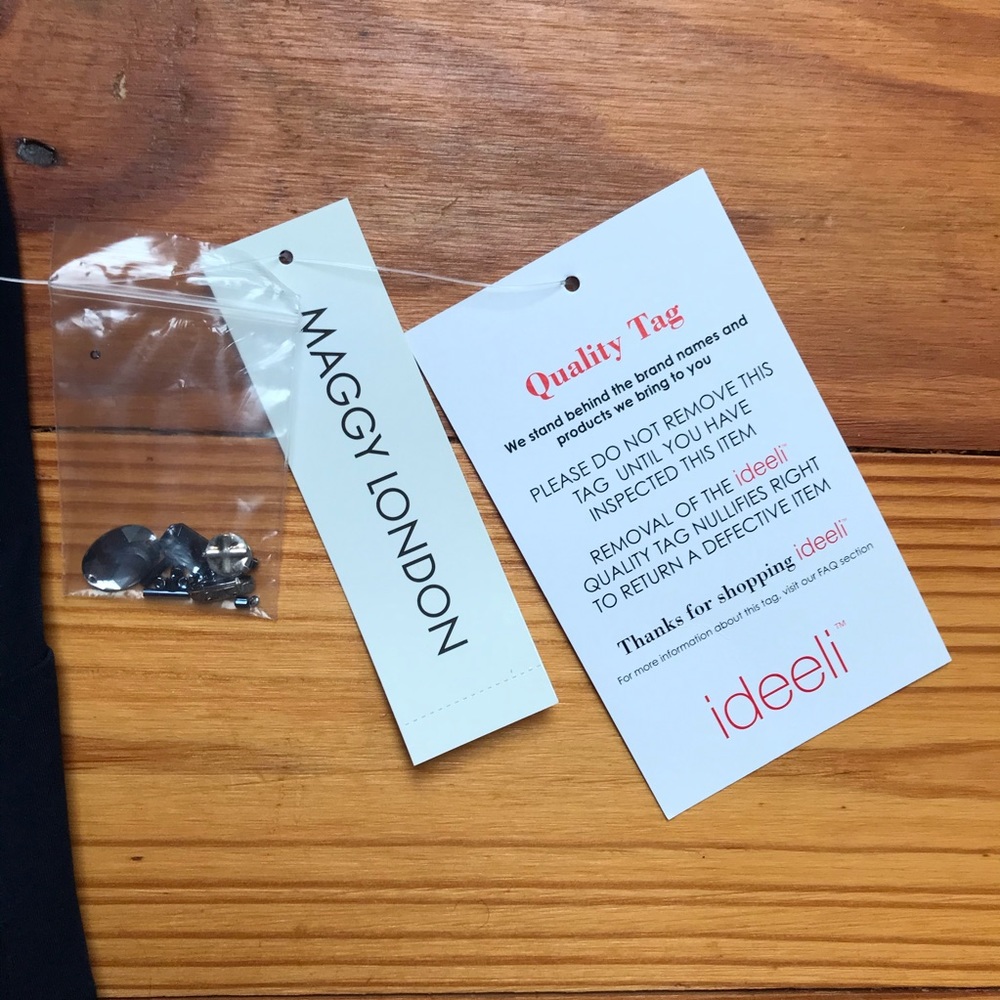 Maggy London Black Beaded Cocktail Dress, NWT, 4 - Picture 2 of 13